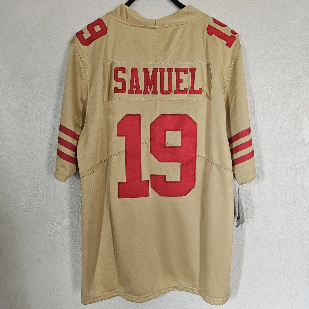 San Francisco 49ers DEEBO SAMUEL #19 Gold NFL On Field Jersey Size Men Small NEW - Picture 4 of 11